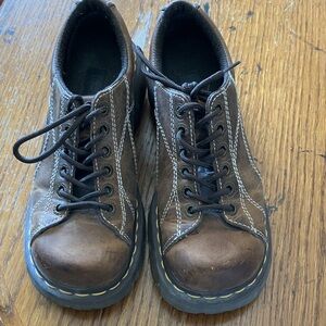 Dr. Martens Brown Leather Women's Shoes